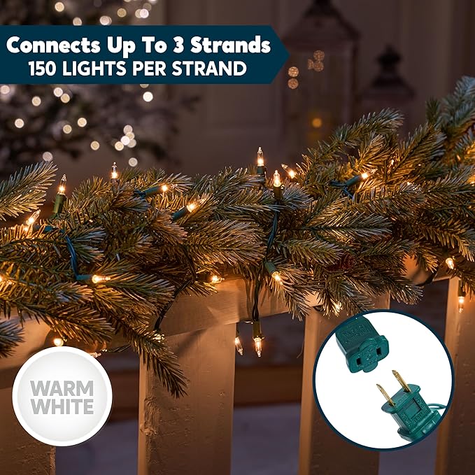 Joiedomi Clear Christmas String Lights Indoor, 31.2FT Lighting Decor - Image 3
