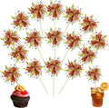 Ephlyn 30Pcs Foil Firework Cupcake Toppers Sparkle Tinsel Cupcake Picks Happy by Ephlyn