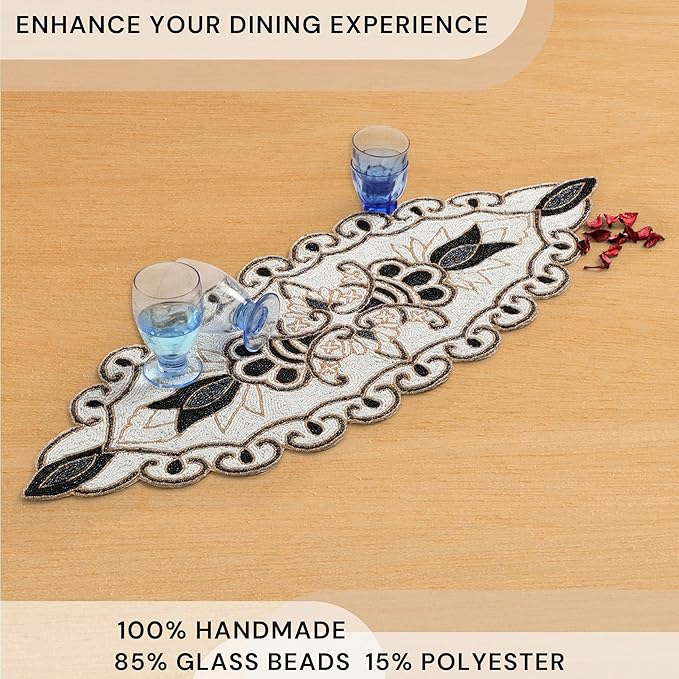 36" Decorative Beaded Table Runner - Image 5