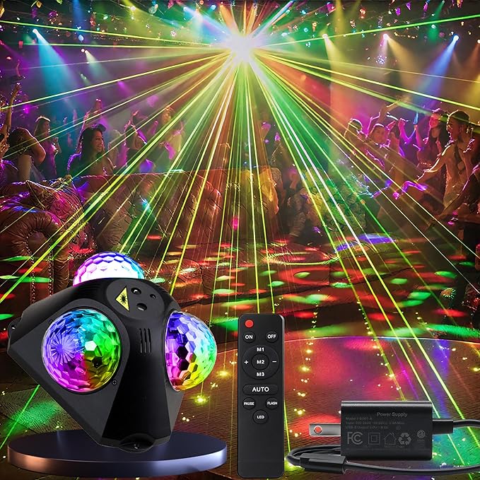 Disco Ball Party Lights Indoor Outdoor, Dj Lights Disco Ball Decor Party Strobe by Unknown