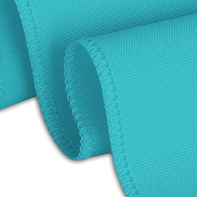 LinenTablecloth 70-Inch Round Polyester Tablecloth Turquoise - Image 4