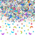 MARFOREVER Holographic Star Moon Confetti, Glitter Birthday Star Scatter Table by MARFOREVER