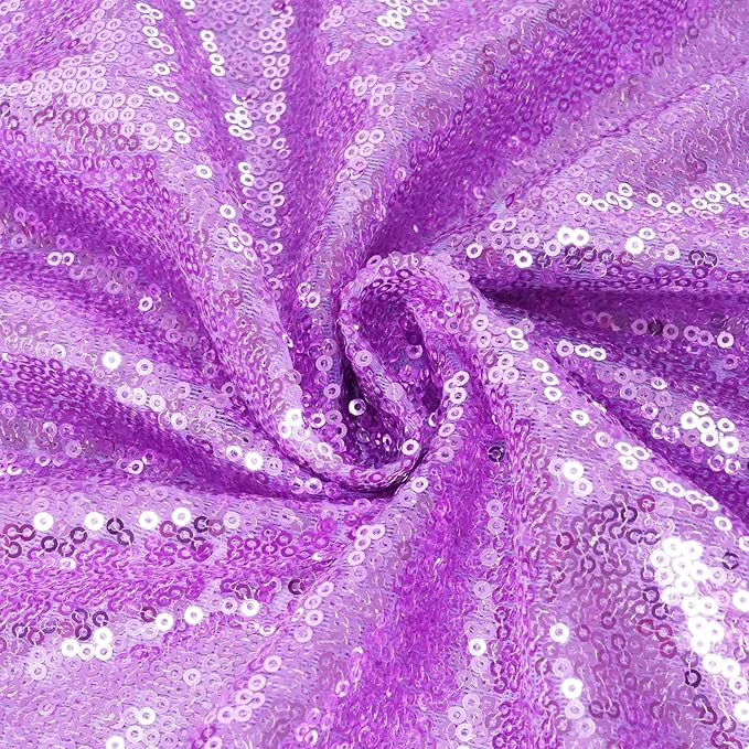 Eternal Beauty Lavender Sequin Backdrop, 4x7 Ft Glitter Background Curtains - Image 9