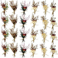 CROISSANT Mini Dried Flower Bouquet 24PCS, Mixed Natural Mini Dried Flowers by CROISSANT