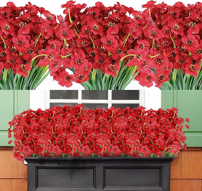 AmyHomie 20 Bundles Artificial Flowers by AmyHomie