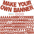 BEISHIDA 116 PCS A-Z Glitter Red DIY Letter Banner Kit Make Your Own by Beishida