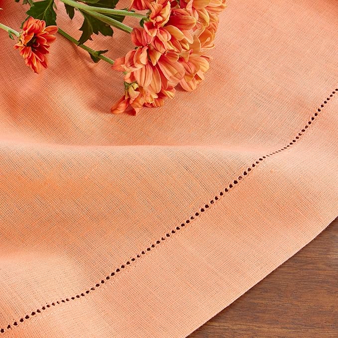 Solino Home Linen Coral Table Runner 132 Inches Long - Image 8