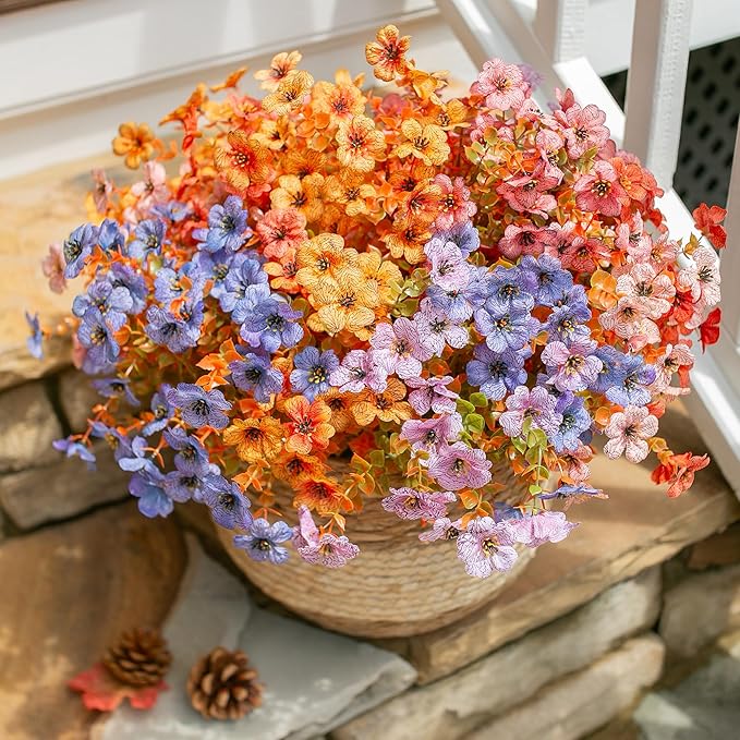 Artificial Fall Flowers Faux Mums - Image 2
