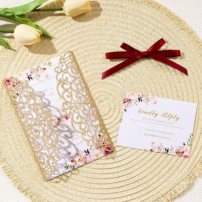 25pcs Personalized Wedding Invitations - Image 3