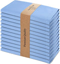 Urban Villa Ice BlueNapkins Solid Set of 12 Cloth Dinner Napkins Size 20x20 by CottonTrends