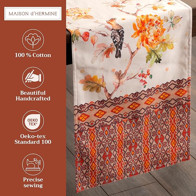 Maison d' Hermine Table Runner 100% Cotton Double Layer Table Runners 108 - Image 2