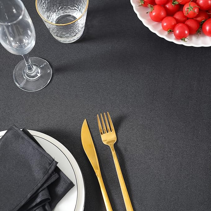 60 inch Round Tablecloth Washable Polyester Table Cloth Decorative Table Cover - Image 6