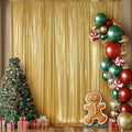 10x12ft Gold Sequin Backdrop Curtain Panels by Htper