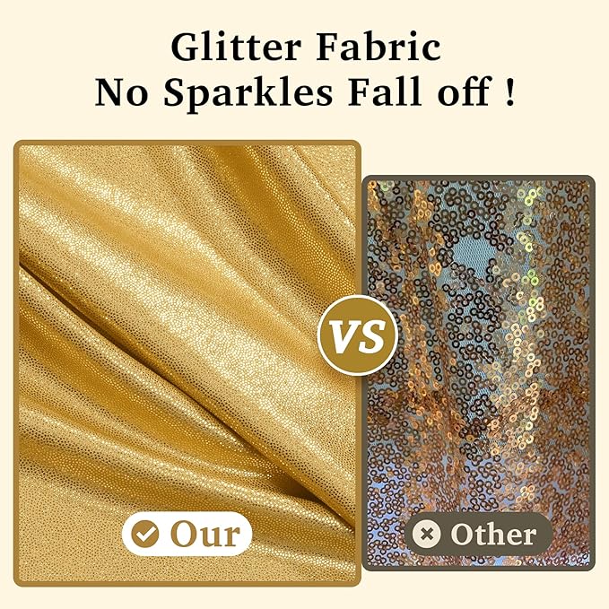 10x10 ft Gold Sequin Backdrop Curtain Panels - Image 2