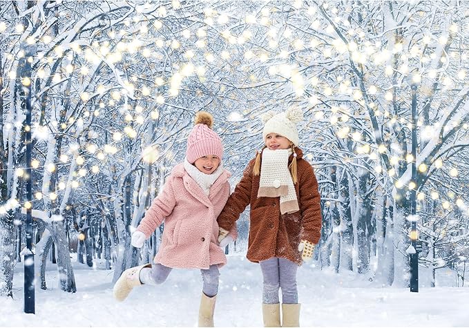 8x6FT Winter Snowy Scene Photography Backdrop Winter Wonderland Landscape - Image 2