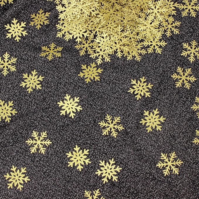 200PC Snowflake Party Decorations Gold Glitter Christmas Confetti Paper - Image 5