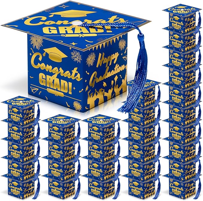 COTOPHER 36 Pack Mini Graduation Cap Gift Boxes, Class of 2025 Graduation Candy by COTOPHER