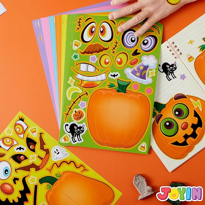JOYIN 48 Pcs Halloween Pumpkin Stickers - Image 9