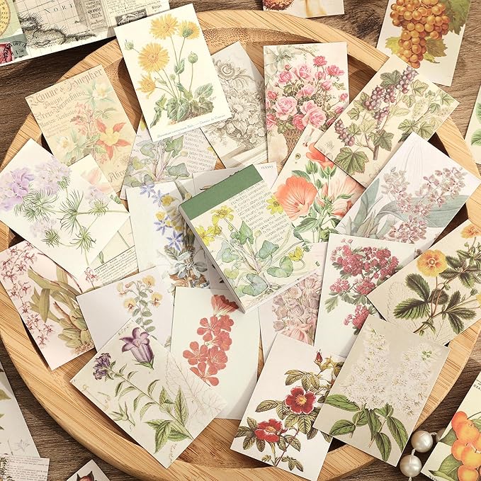 6 Sets 300 Pcs Washi Stickers Set Vintage Aesthetic Sticker Book - Image 5