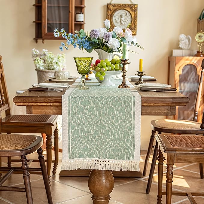 Table Runner 48 Inches Long, Waterproof Boho Table Runner - Image 6