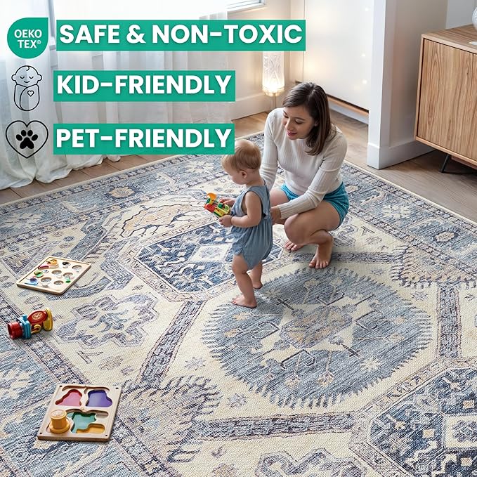 Bloom Rugs Washable Non-Slip 5' x 7' Rug - Image 5