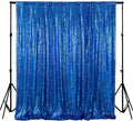 ShinyBeauty Sequin Backdrop 6FTx6FT Royal Blue Wedding Shimmer Fabric Background by ShinyBeauty