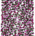 Miracliy 9Pcs 74FT Purple Flower Garland Artificial Rose Arch Vines Fake Spring by Miracliy