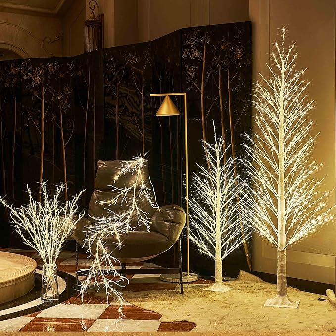 Hairui Lighted White Twig Branches Plug in - Image 6