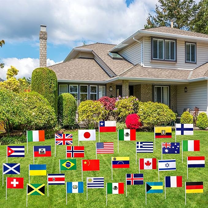 200 Countries International Stick Flags of the World Small Mini Hand Held Flags - Image 6