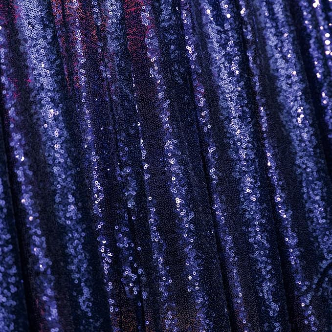 JYFLZQ Navy Blue Sequin Backdrop Curtains 4ft x 8ft 2 Panel Glitter Photo Booth - Image 3