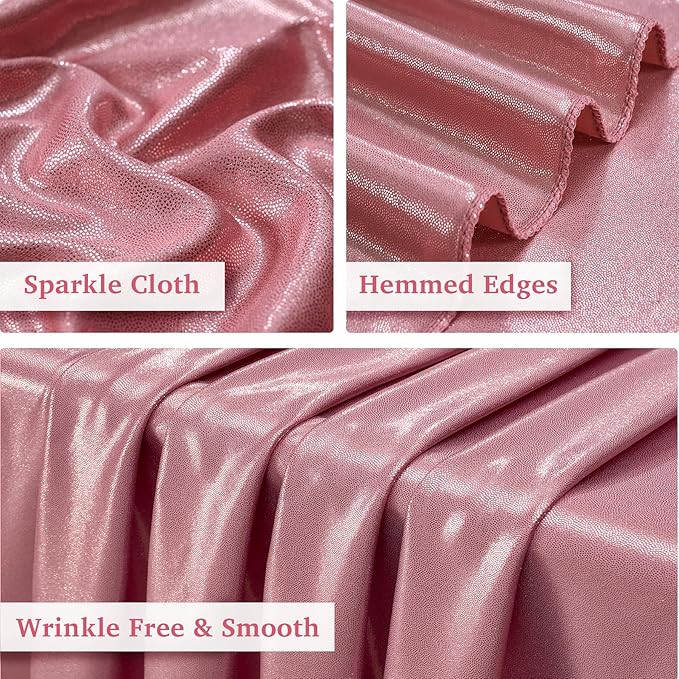 10x10 ft Rose Gold Sequin Backdrop Curtain Panels - Image 3