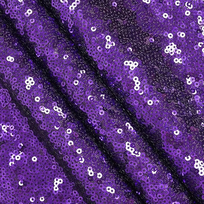 Eternal Beauty Purple Sequin Backdrop, 6x8 Ft Halloween Glitter Background - Image 9