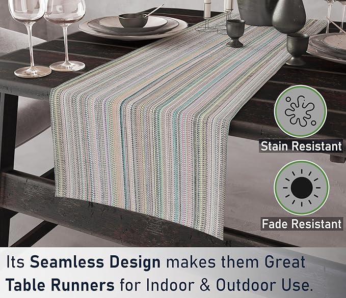 Ruvanti 100% Cotton Table Runner 108 Inches Long, Stain Resistant, Washable & - Image 6