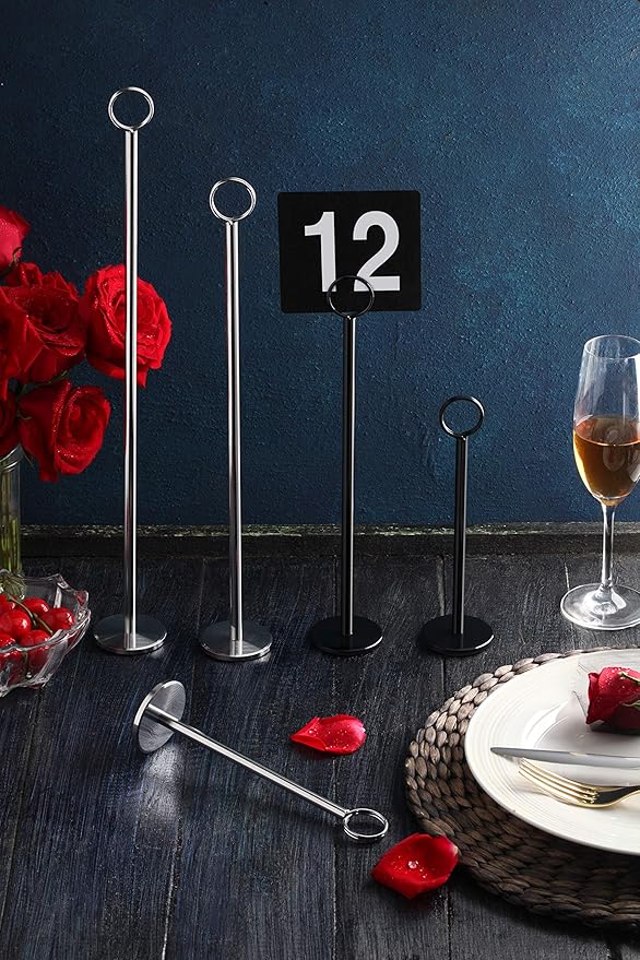 New Star Foodservice 27709 Ring-Clip Table Number Holder/Number Stand/Place - Image 3