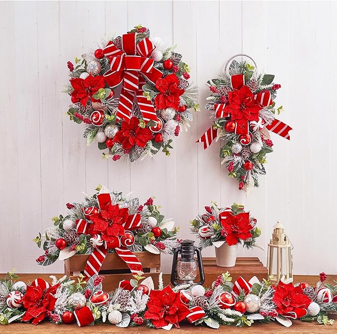 5 ft Christmas Garland for Mantle Unlit Garland for Stairs Railing, for Table - Image 9