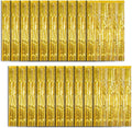 20 Pack Foil Curtain Backdrop Gold Metallic Tinsel Foil Fringe Curtains Photo by KEJ