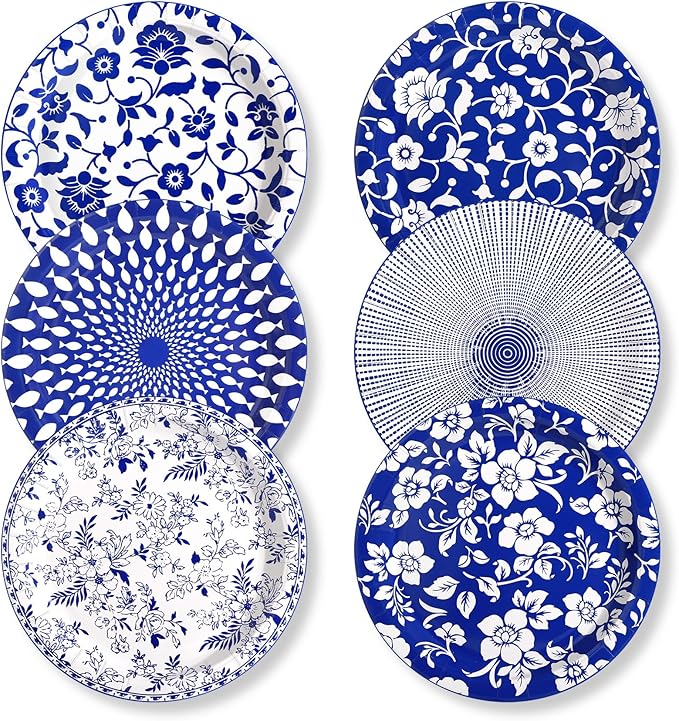 90 Pcs Paper Plates 10 Inch Bulk Thick Heavy Duty Disposable Plates Printed by Yacoto