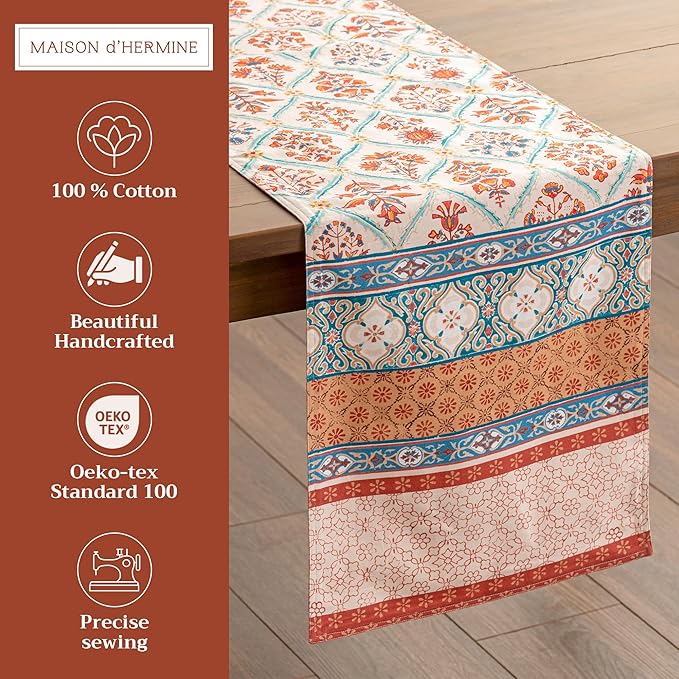 Maison d' Hermine Table Runner 100% Cotton Double Layer Table Runners 108 - Image 2