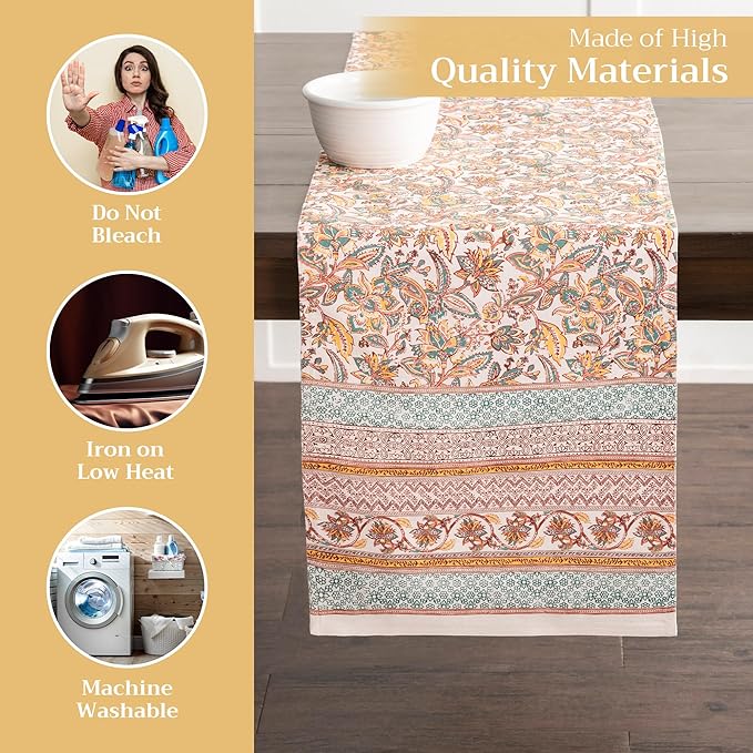 Maison d' Hermine Table Runner 100% Cotton Double Layer Table Runners 72 inches - Image 3