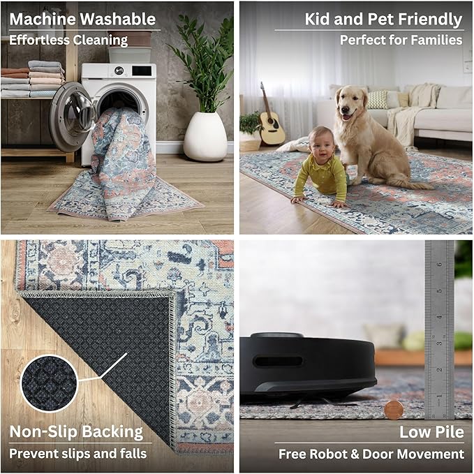 Bloom Rugs Washable Non-Slip 4' x 6' Rug - Image 4