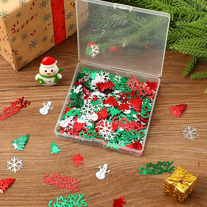 MARFOREVER Christmas Glitter Confetti Table Decorations - Image 4