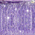 Jutom 6 Pieces 3.3 x 6.6 ft Wavy Tinsel Foil Fringe Curtains Foil Fringe by Jutom