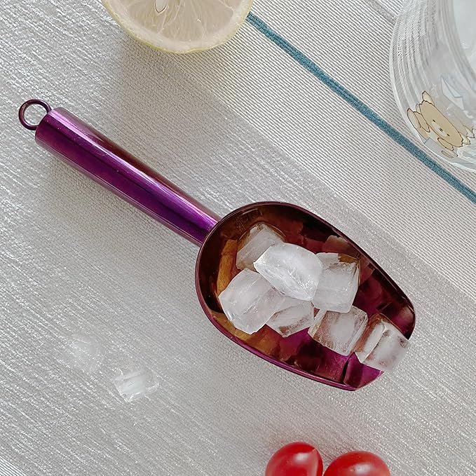 Metal Ice Scoop 3 Oz, Small Stainless Steel Ice scooper - Image 2