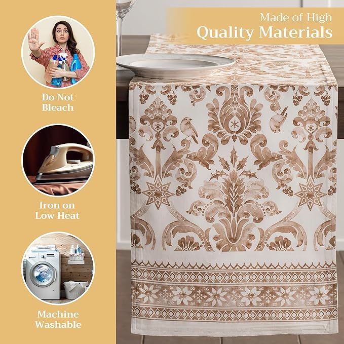 Maison d' Hermine Table Runner 100% Cotton Double Layer Table Runners 72 inches - Image 3