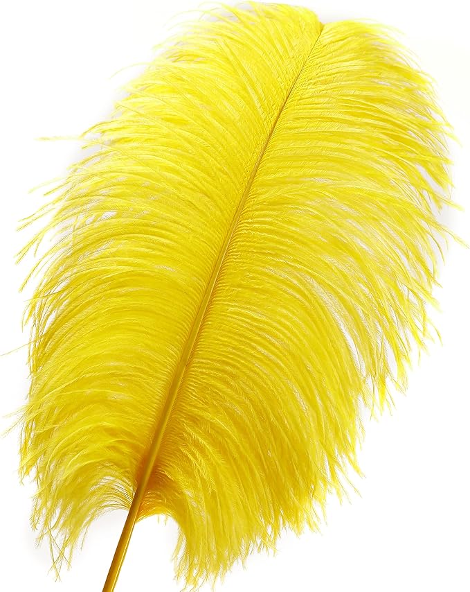 Larryhot Yellow Big Ostrich Feathers - Image 3