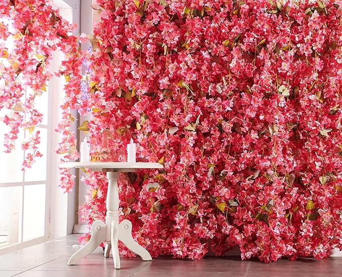 Flower Garland, Artificial Hydrangea Vine Flowers, Hanging Fake Hydrangeas Vine - Image 2