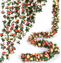 8 Pcs x 8.2 ft Flower Garland Artificial Rose Vine Flowers by PONKING