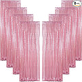ShinyBeauty Rose Pink Backdrop 2FTx8FT Sequin Backdrops 8 Panels Photo by ShinyBeauty