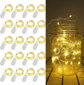 20 Pack Fairy Lights Battery Operated, 6.6ft 20 LED Mason Jar Lights Silver by Decorman