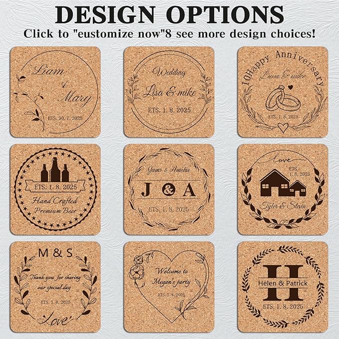 Custom Coasters Personalized Cork Coasters Bulk - Image 4
